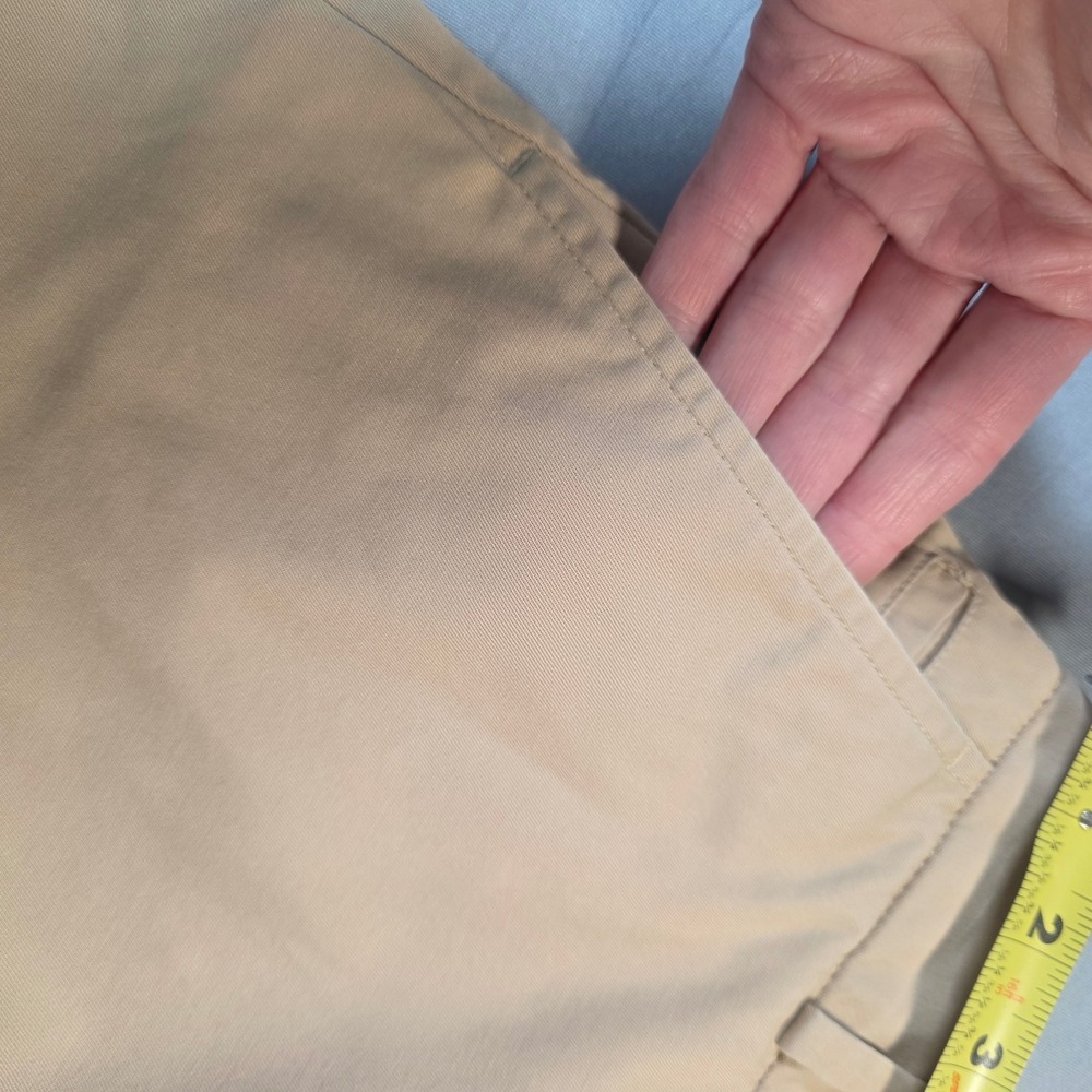 Talbots Womens Khaki Chino‎ Shorts Size 6 Tan Cotton Stretch Mid Rise - Picture 11 of 11